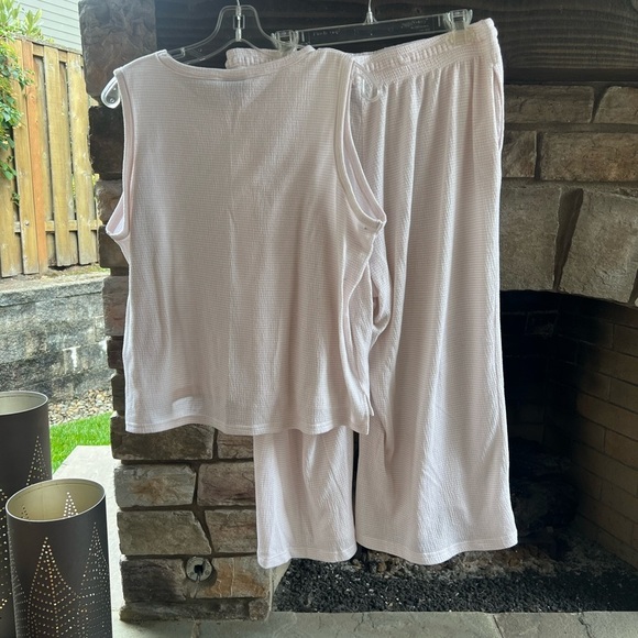 2 Piece Light Pink Tank Pajama Set Large - Picture 5 of 6